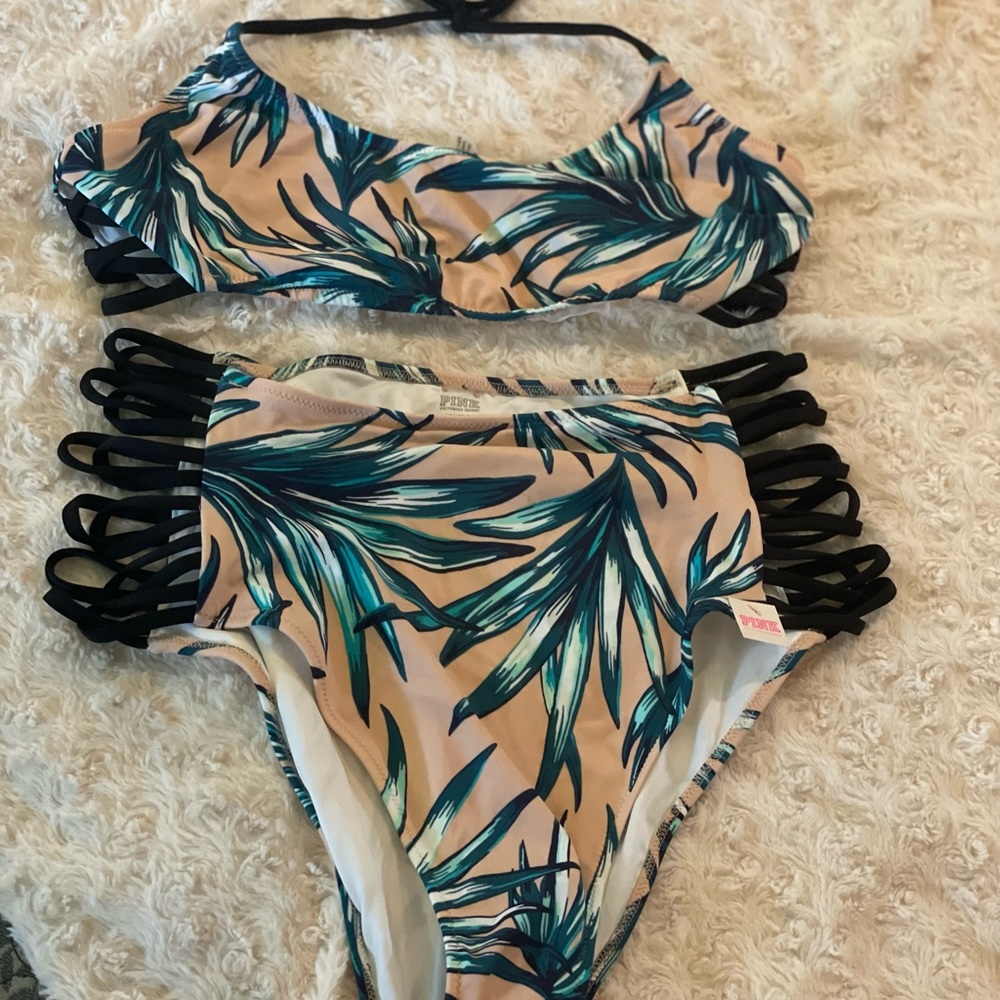 PINK high-waisted bikini